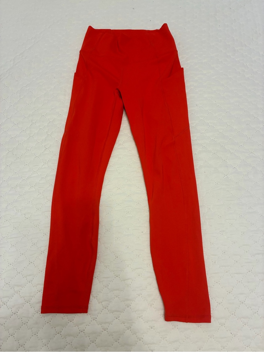Fabletics Oasis PureLuxe High Waisted Leggings - Strawberry Red. XS. - Picture 4 of 8